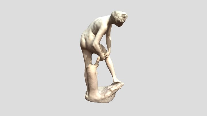 Degas Sculpture marble 3D Model