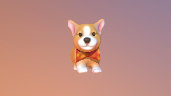 Fancy Corgi 3D Model