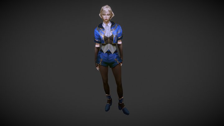 [Handpainted] Fantasy Female Character 3D Model