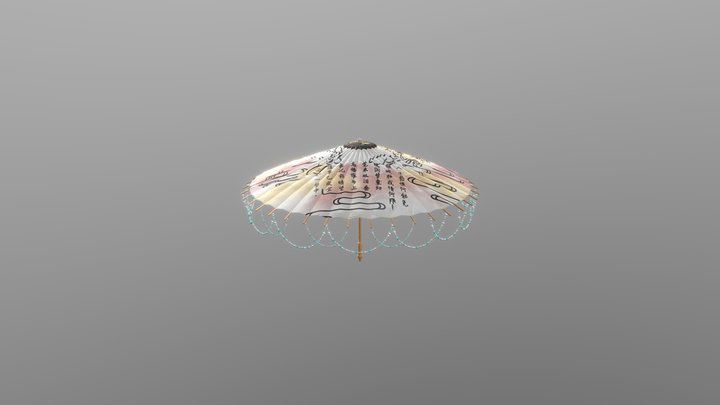 3d Diorama - Oil Paper Umbrella 3D Model