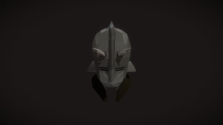 Low-Poly Warrior Helm #1 3D Model