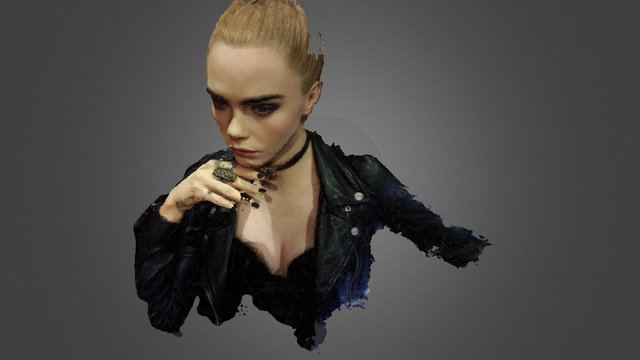 Cara Delevingne 3D model from Musée Grevin 3D Model