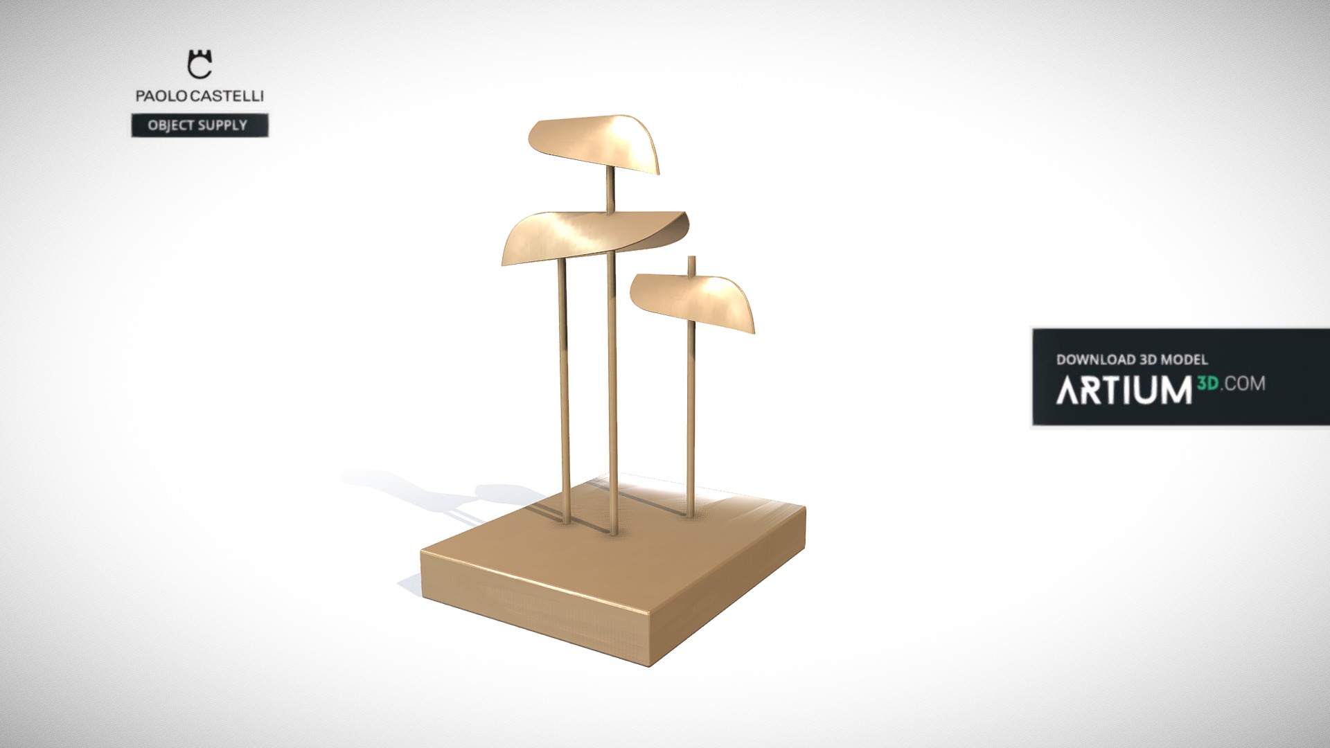 3D model Lamp Anodine Mini Table from Paolo Castelli - This is a 3D model of the Lamp Anodine Mini Table from Paolo Castelli. The 3D model is about engineering drawing.