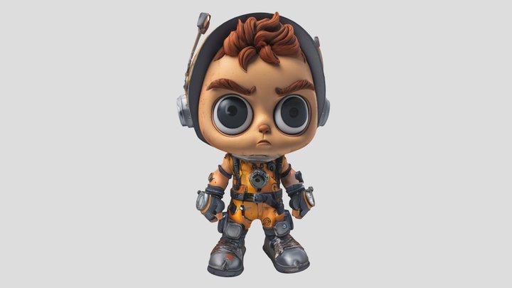 futuristic boy in spacesuit – Kostenloses 3D-Modell STL