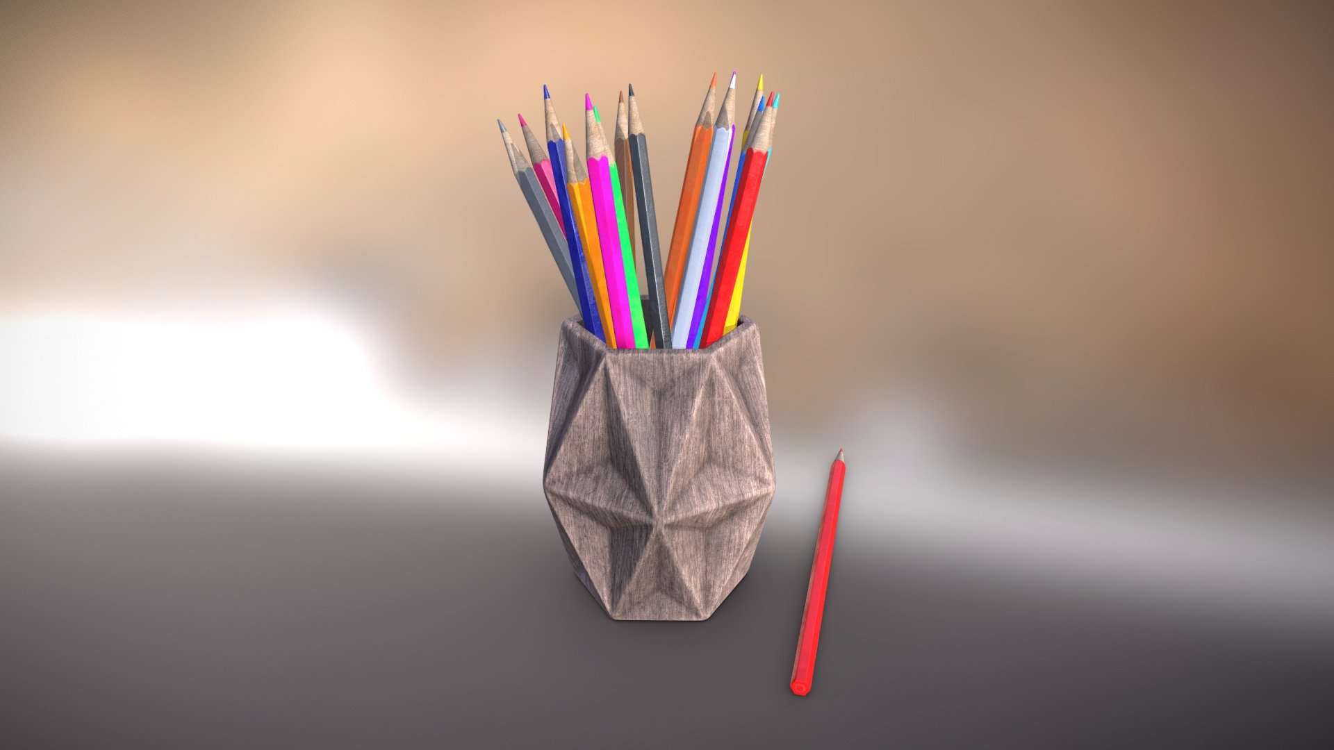 Pencil for Blender free VR / AR / low-poly 3D model