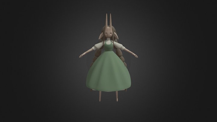 Wood Doll 3D Model