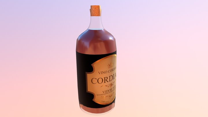 Garrafa de Vinho 3D Model