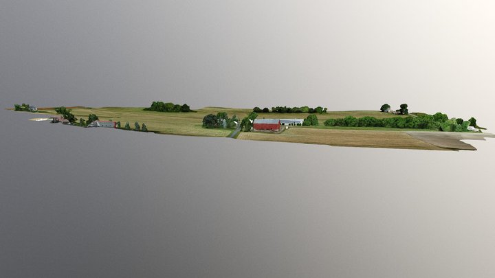 a Farm during Summer 3D Model