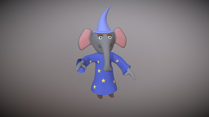 Elephant Wizard 3D Model
