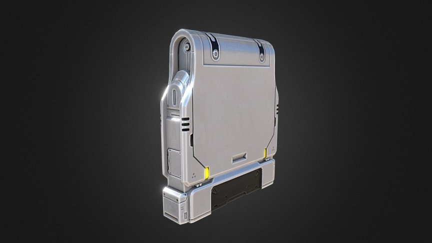 Scifi Props : Wall Piece — Sketchfab embed 3D viewer