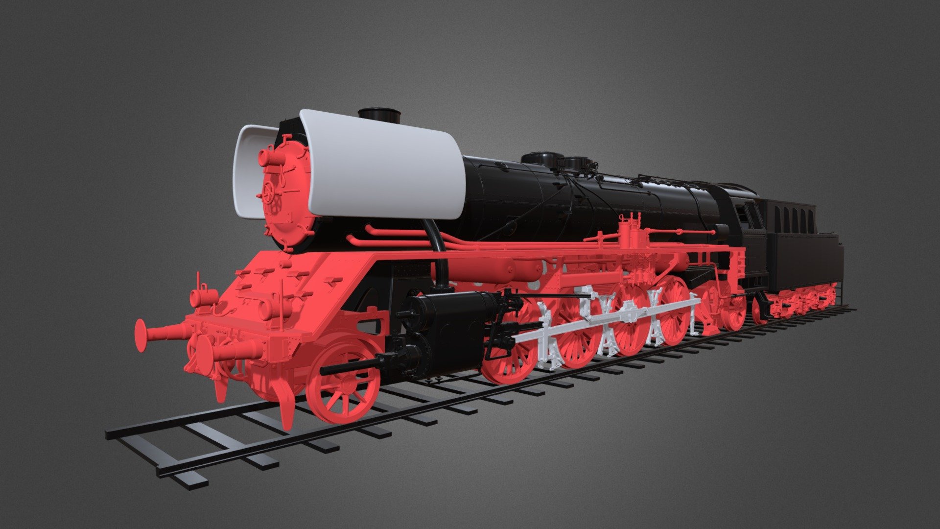 lavendel Vilje lort Locomotive Train Ready to Print STL Files - Buy Royalty Free 3D model by  Sim3D (@simed) [3b892f6] - Sketchfab Store