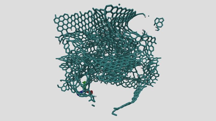 Activated carbon structure (KIP12000+EA) 3D Model