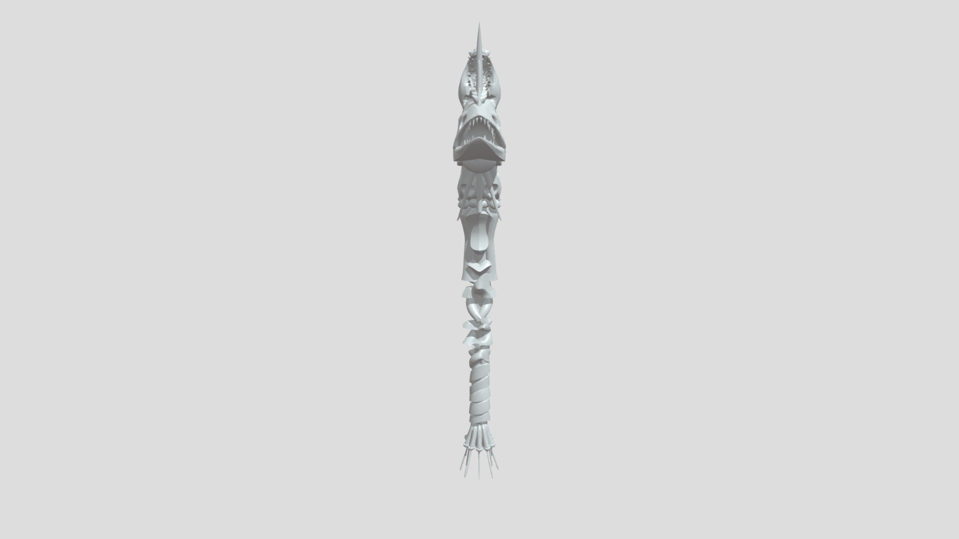 Skeletal fish battle axe - 3D model by gilangthbuilder (@gilangamor111 ...