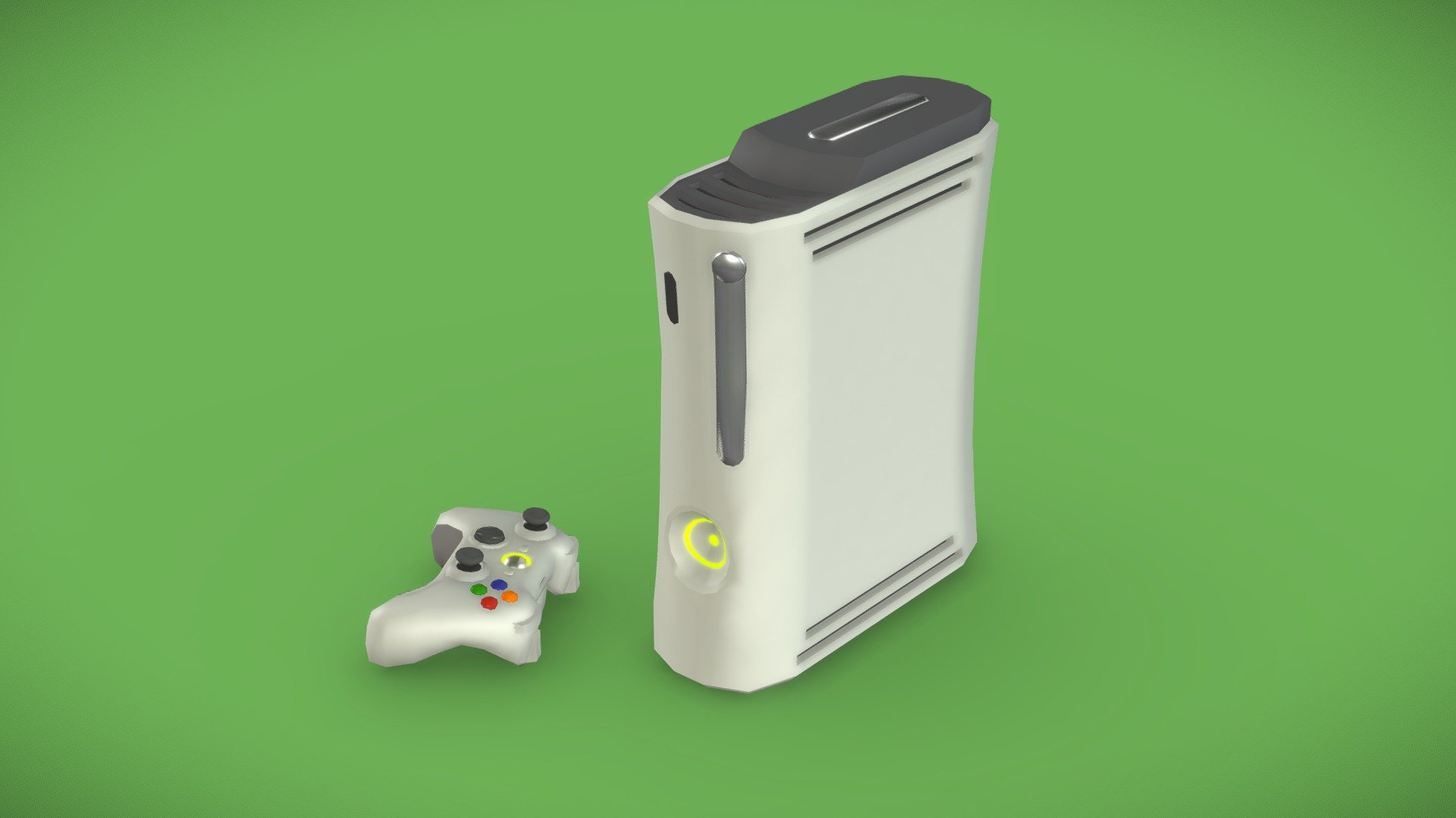 Xbox 360 FAT low poly Download Free 3D model by Senkinsky