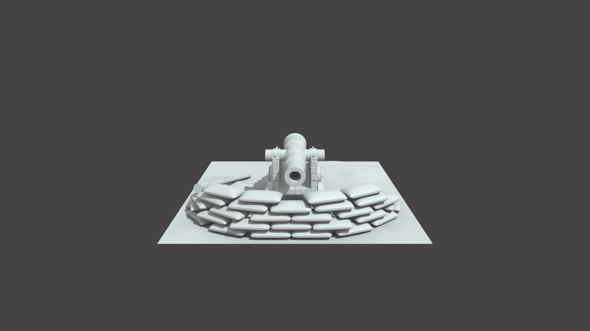 Cannon enviroment High Poly