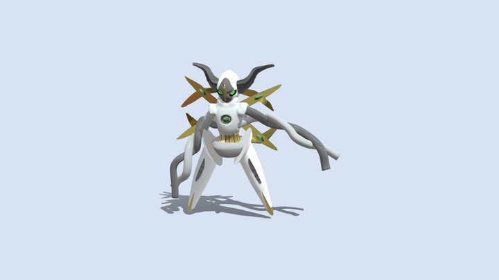 Arceus + Deoxys Pokemon 3D Model