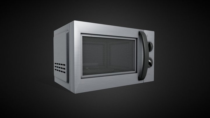 Retro Microwave - Tutorial Included 3D Model