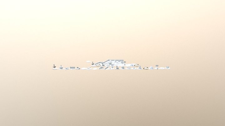 Grid Based Assets 3D Model