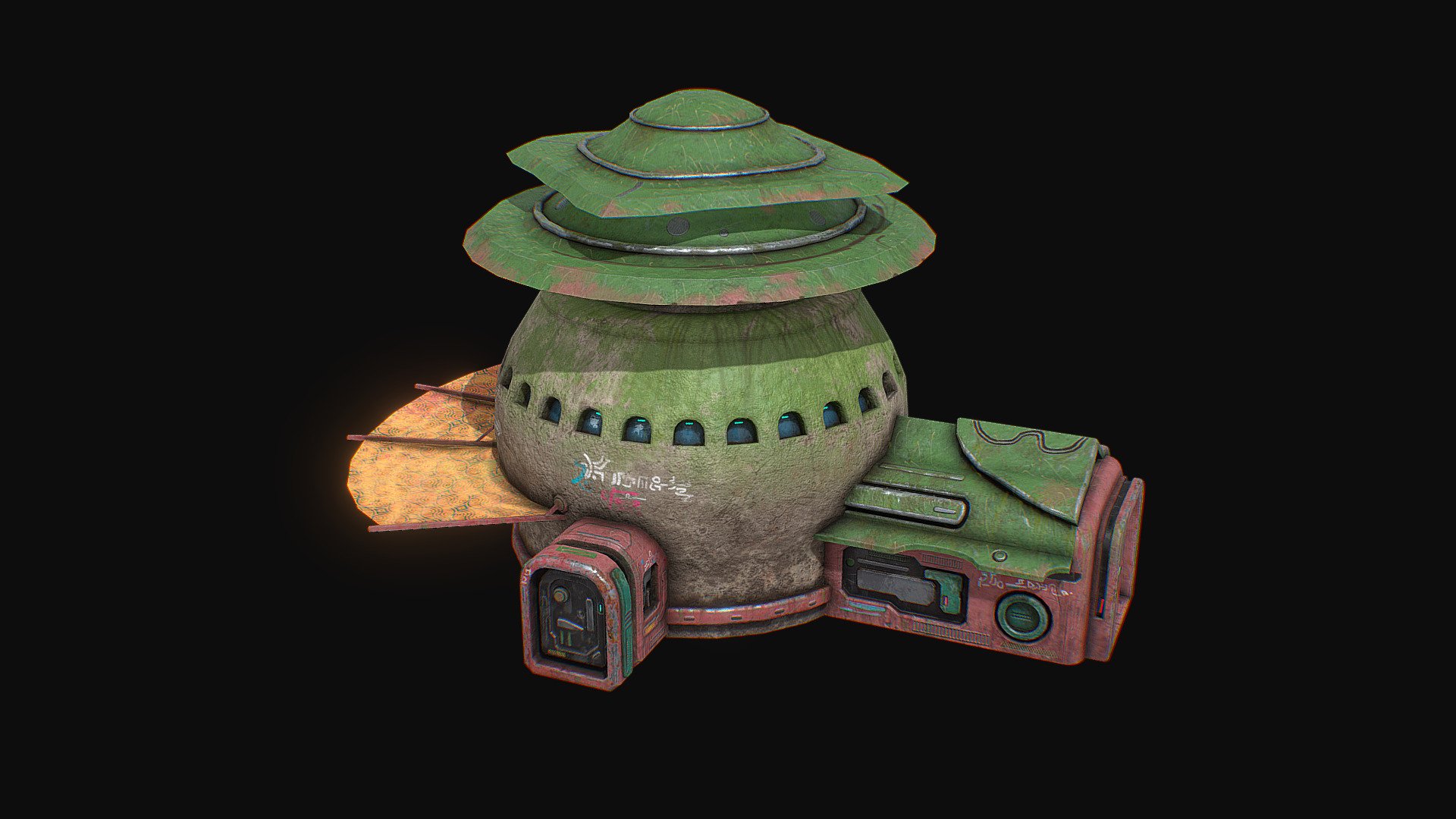 Low poly sci fi market building 4 - 3D model by Alexandr33D (@vympel ...