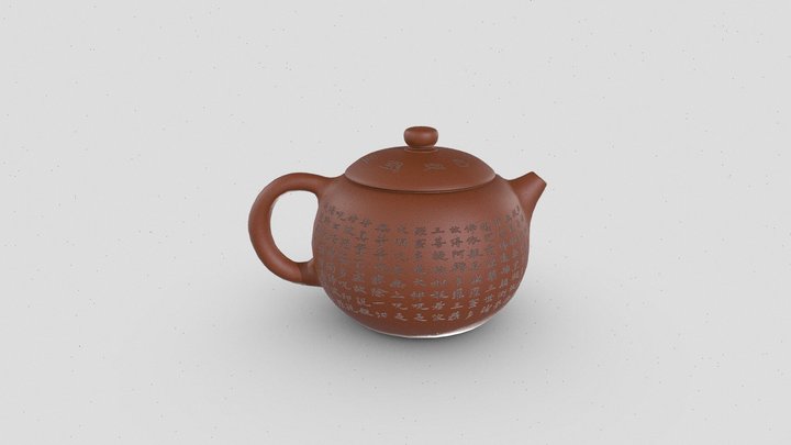 心经西施紫砂壶0715 3D Model