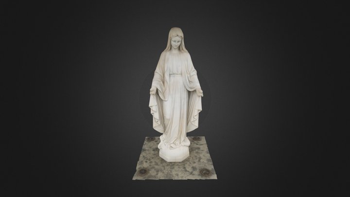 Virgin Mary Statue at Newport Central Catholic 3D Model