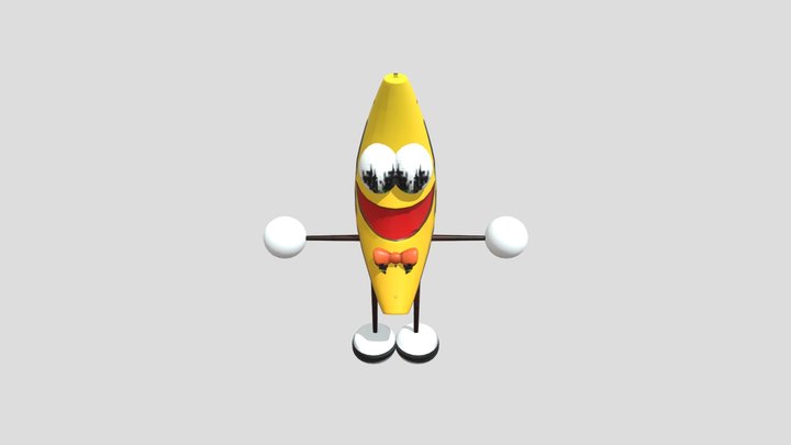 Banana_-_Shovelwares_Brain_Game_usdz 3D Model