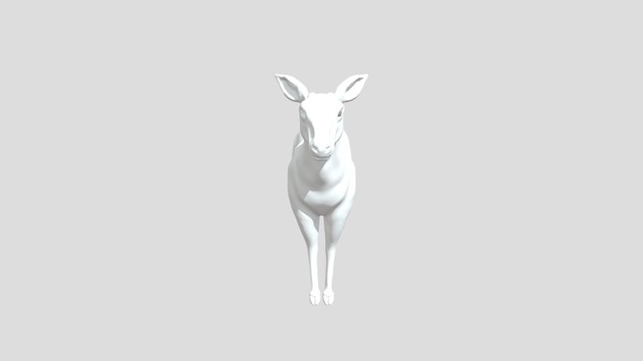 Female Deer Sculpt 3D Model