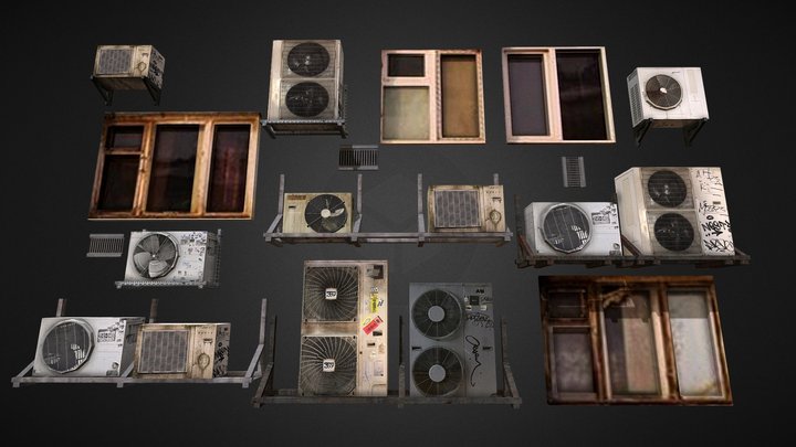 Air conditioner pack 3D Model