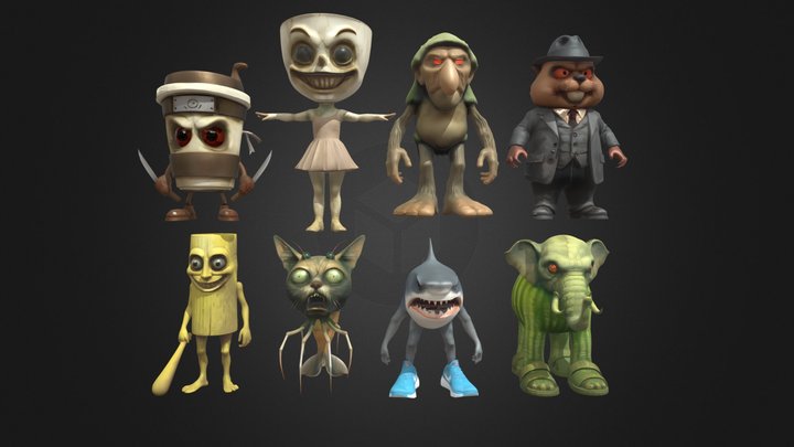 Italian memes horror mod pack 3D Model