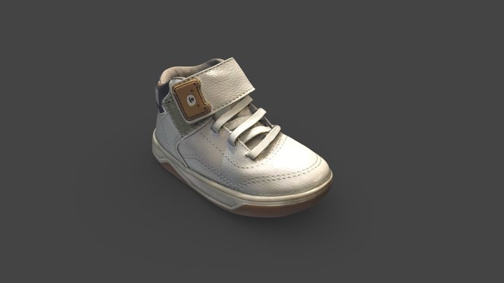 White Toddler shoe 3D Model