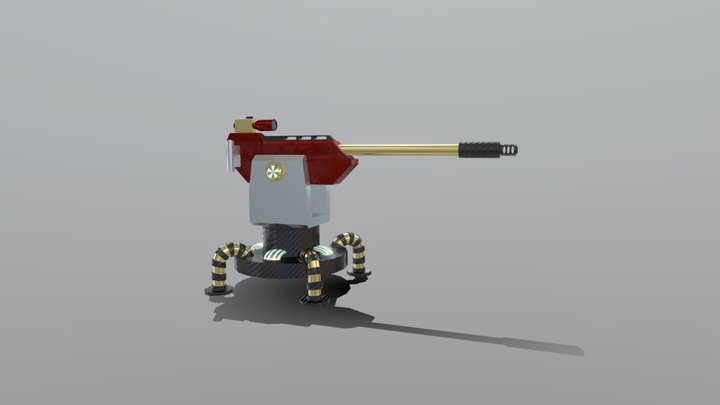 iron man theamed turret 3D Model