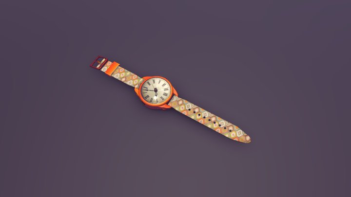 extremely fancy vintage watch 3D Model