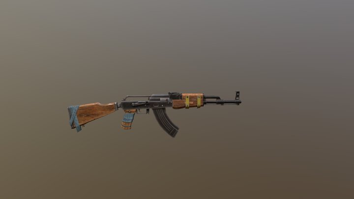 Scuffed AK-47 3D Model