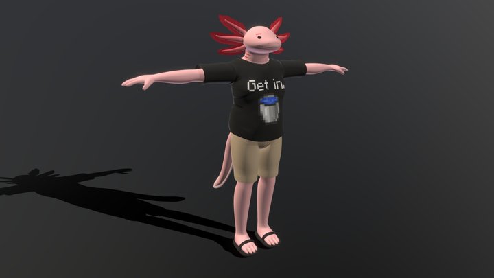 AxolotlMascot 3D Model
