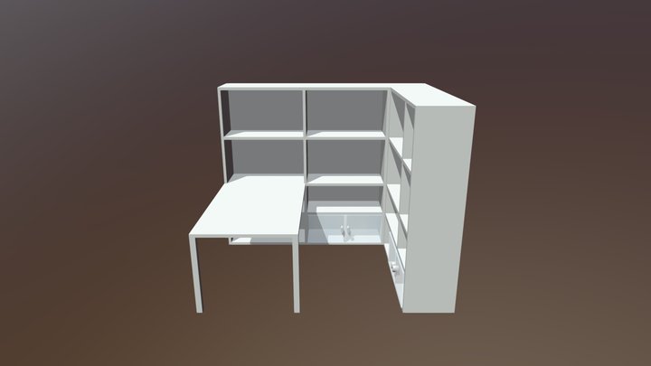 Desk001 3D Model