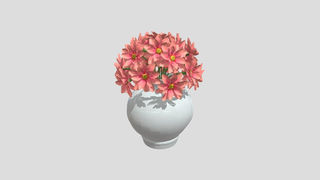 Coral Blossom Vase