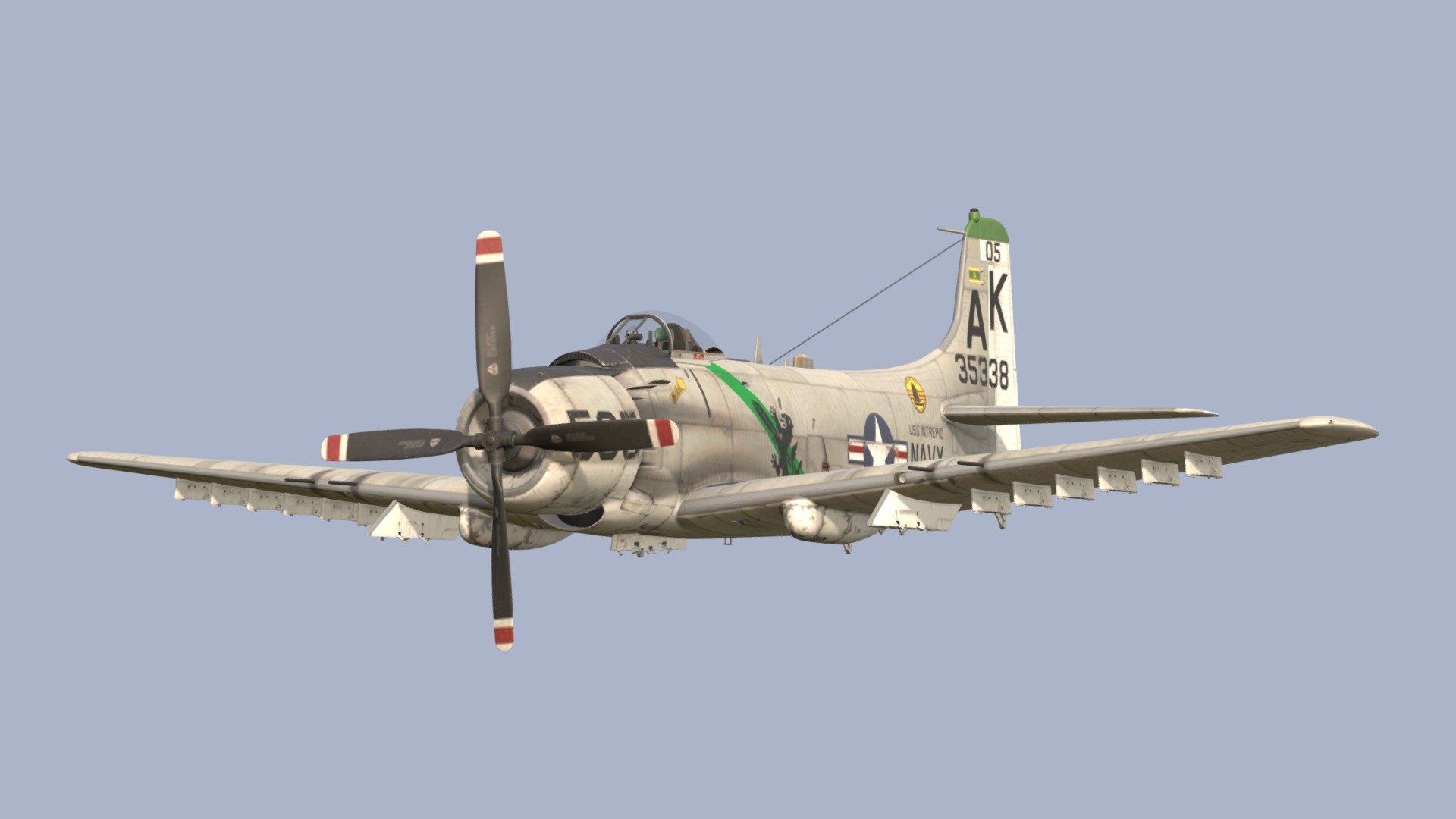 Douglas A-1H Skyraider - Download Free 3D model by OUTPISTON [3b97a58 ...