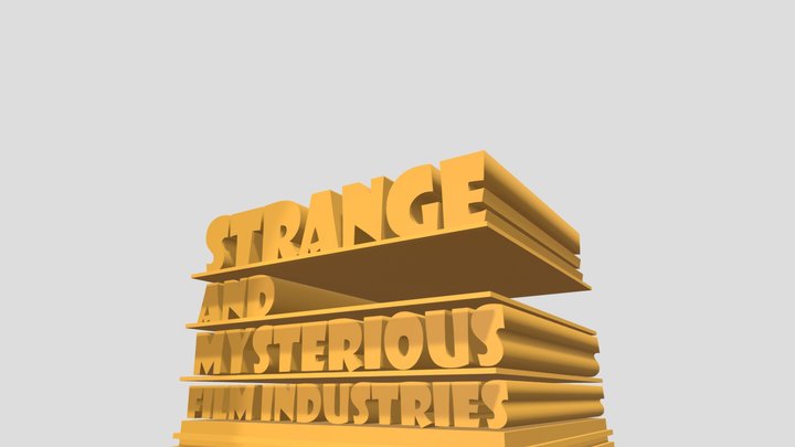 Strange & Mysterious Film Industries Logo Remake 3D Model