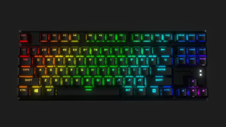 HyperX gaming keyboard (low poly) – Free 3D Model STL
