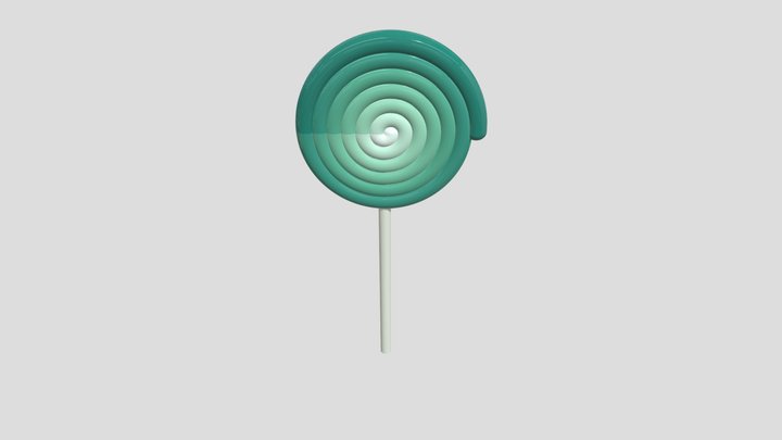 Green Lollipop 3D Model