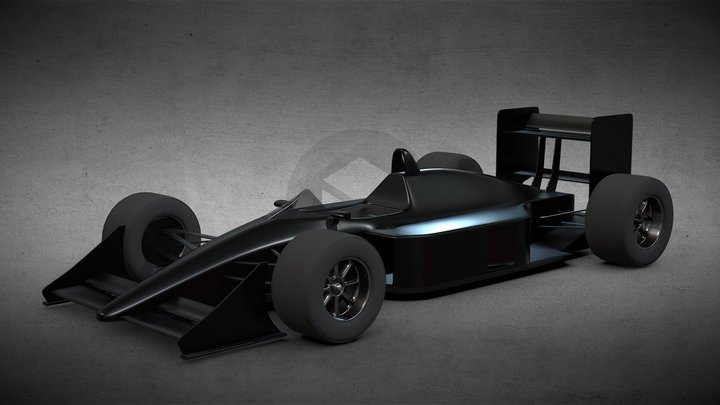 Classic F1 Car 3D Model