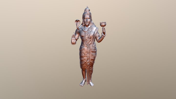 Shiv Parvati Standing Posture 3D Model