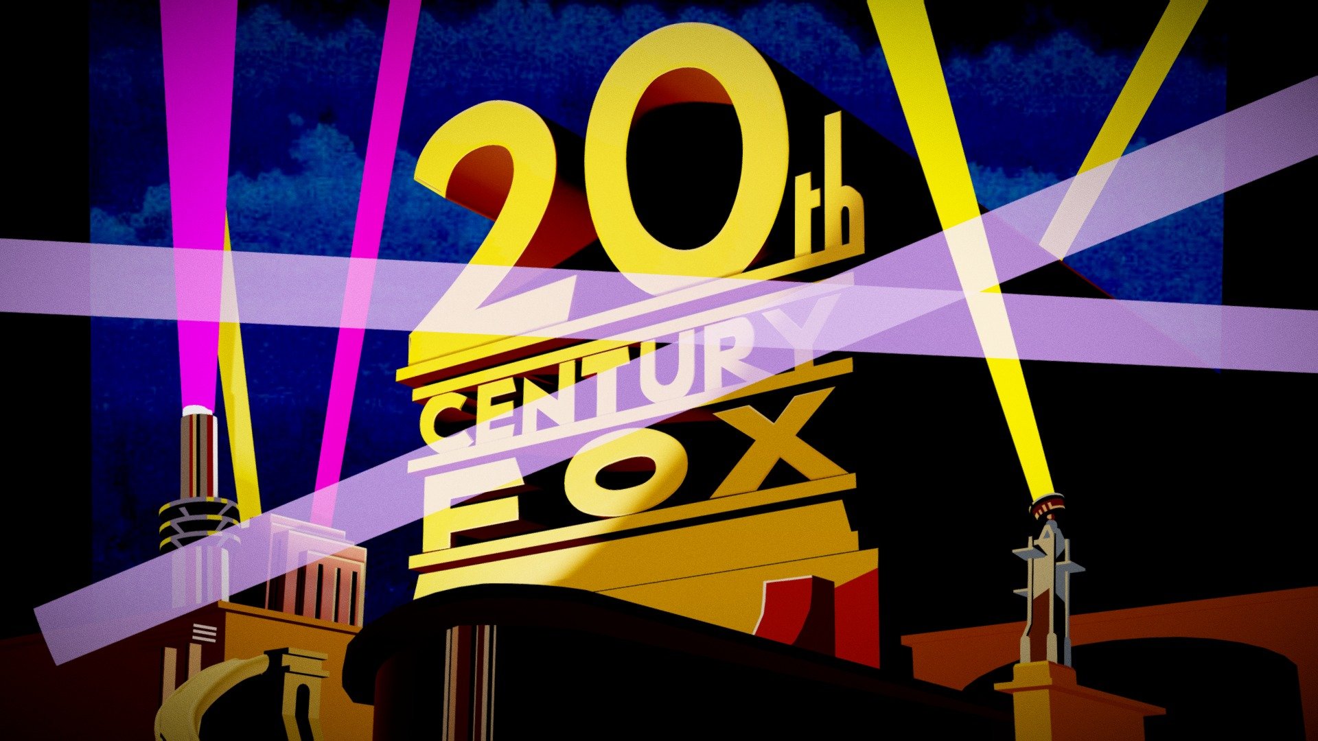 20th Century Fox Logo 1935 Widescreen - Download Free 3D model by