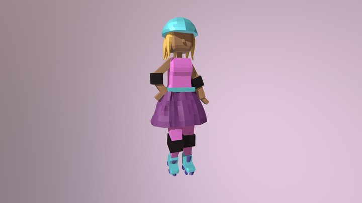 Roller Girl 3D Model