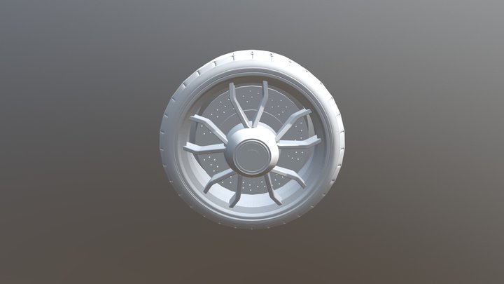 Car wheel using modifiers 3D Model