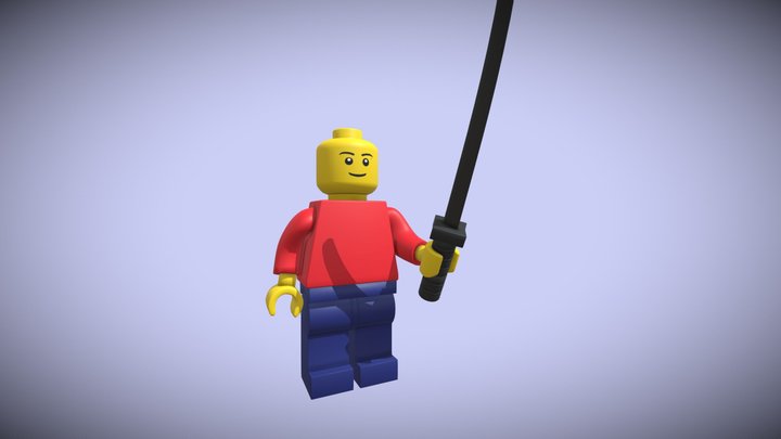 Lego with sword 3D Model