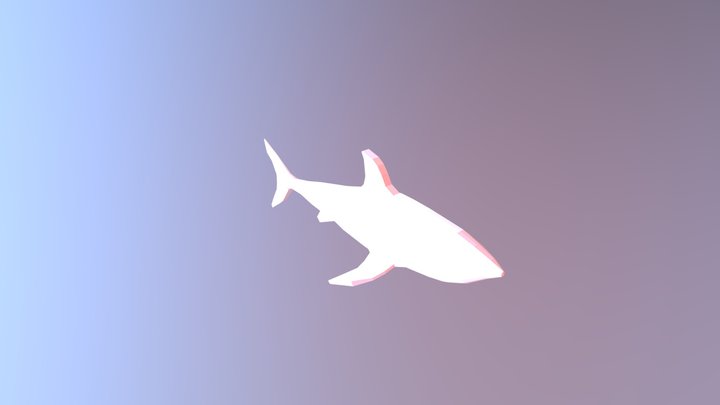 Low poly shark skeleton 3D Model