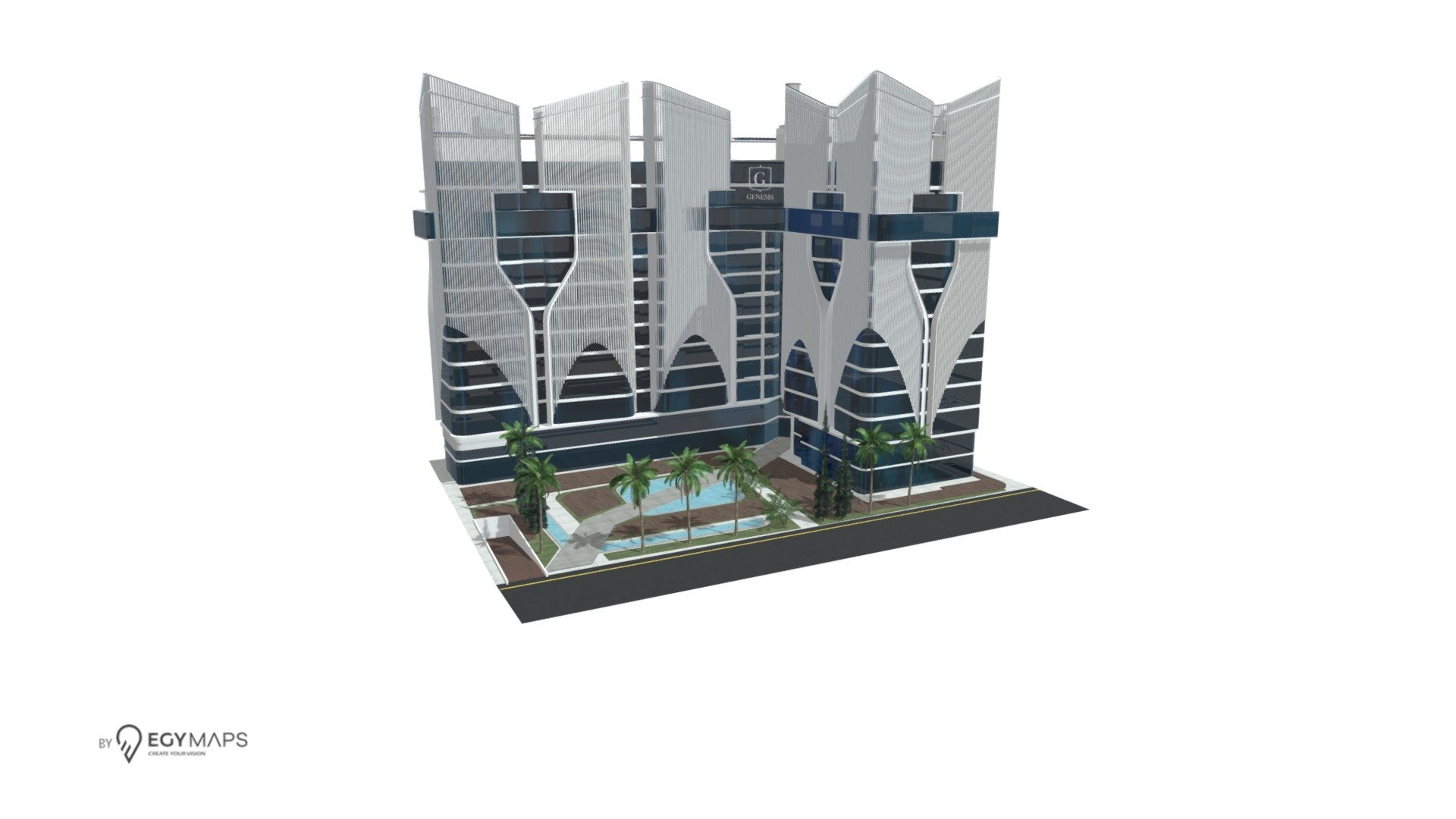gensis business park - 3D model by Egy-maps [3ba067b] - Sketchfab