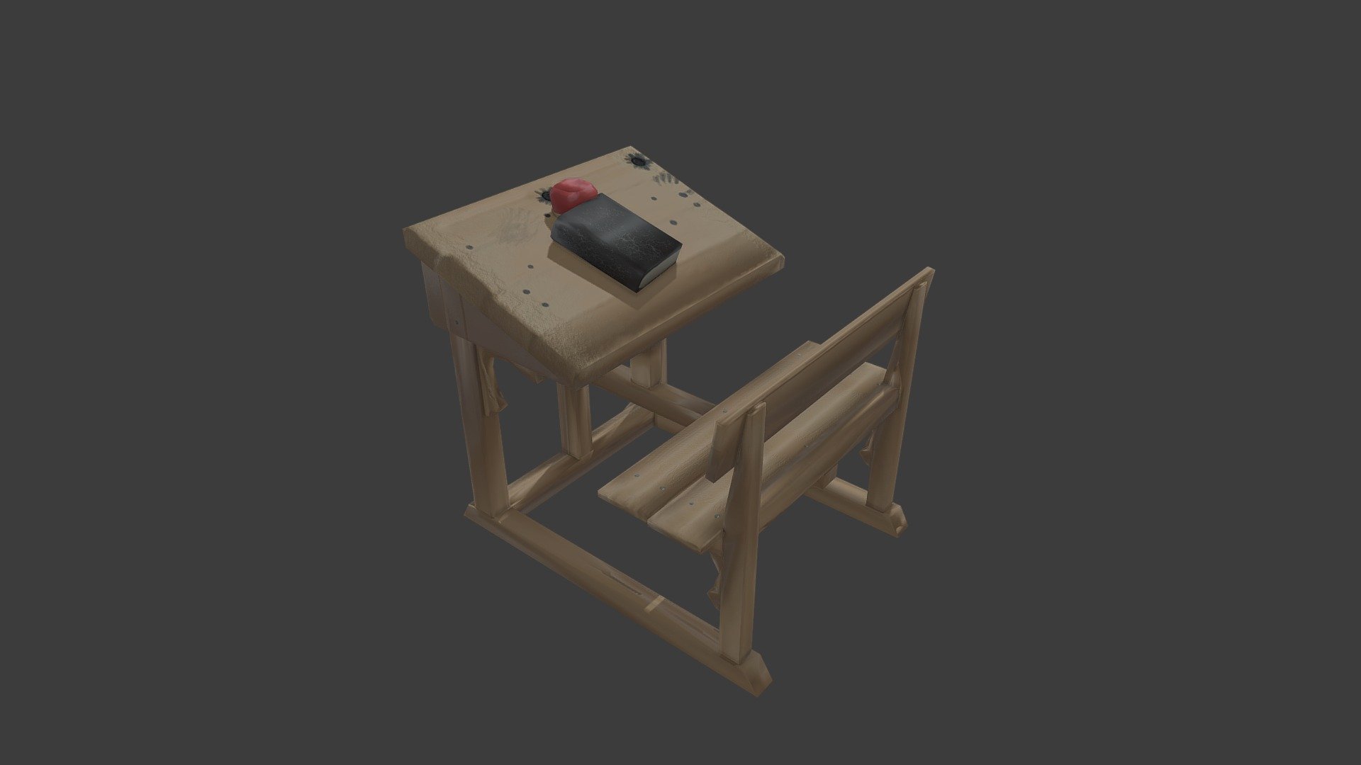 Stylised school desk 3D model by louismariesanialaujardcatot [3ba17a3