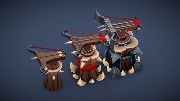 Stylized Goblins Towers 3D Model